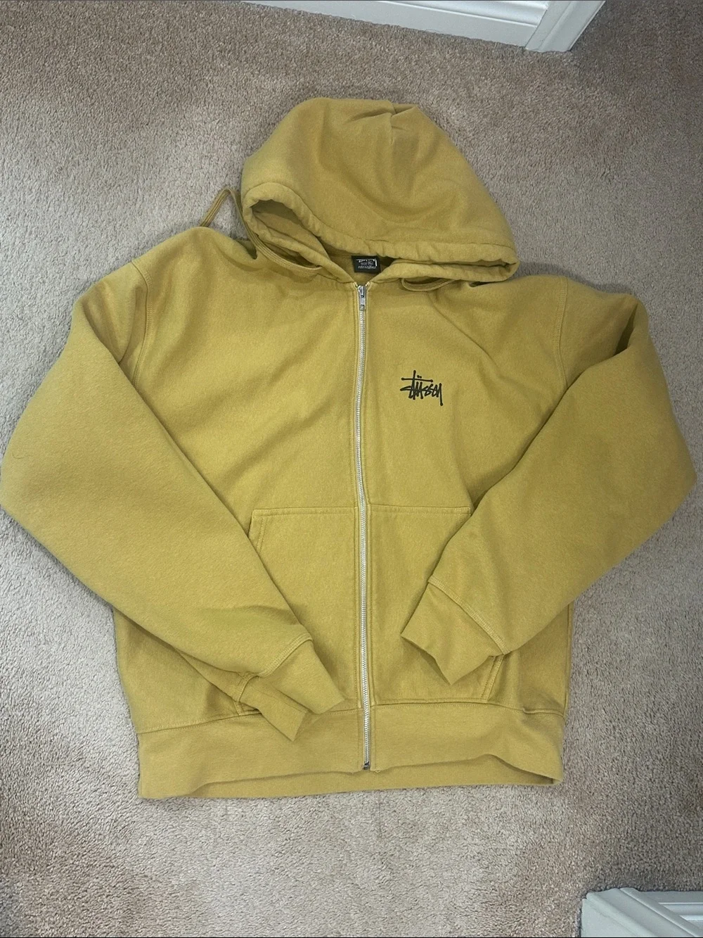 Stussy Olive-Mustard Zip Hoodie